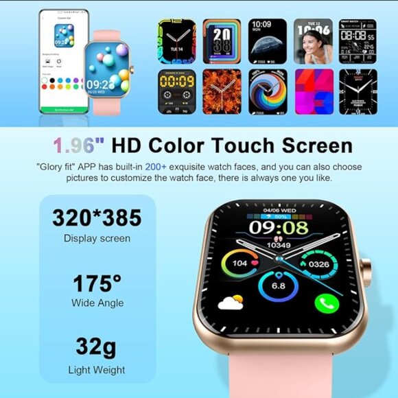 Motast Smart Watch 1.96” HD Touch Screen P99 Sports Fitness Tracker Android iOS - Picture 4 of 11